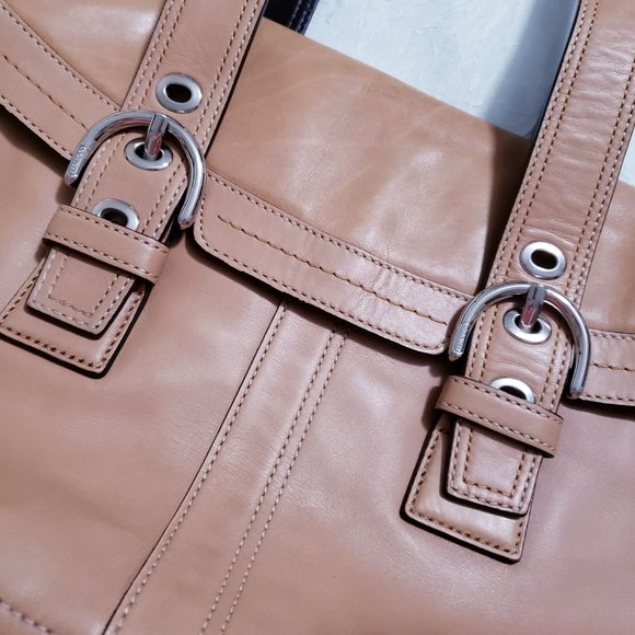 Coach Tan Leather Satchel - Picture 5 of 11